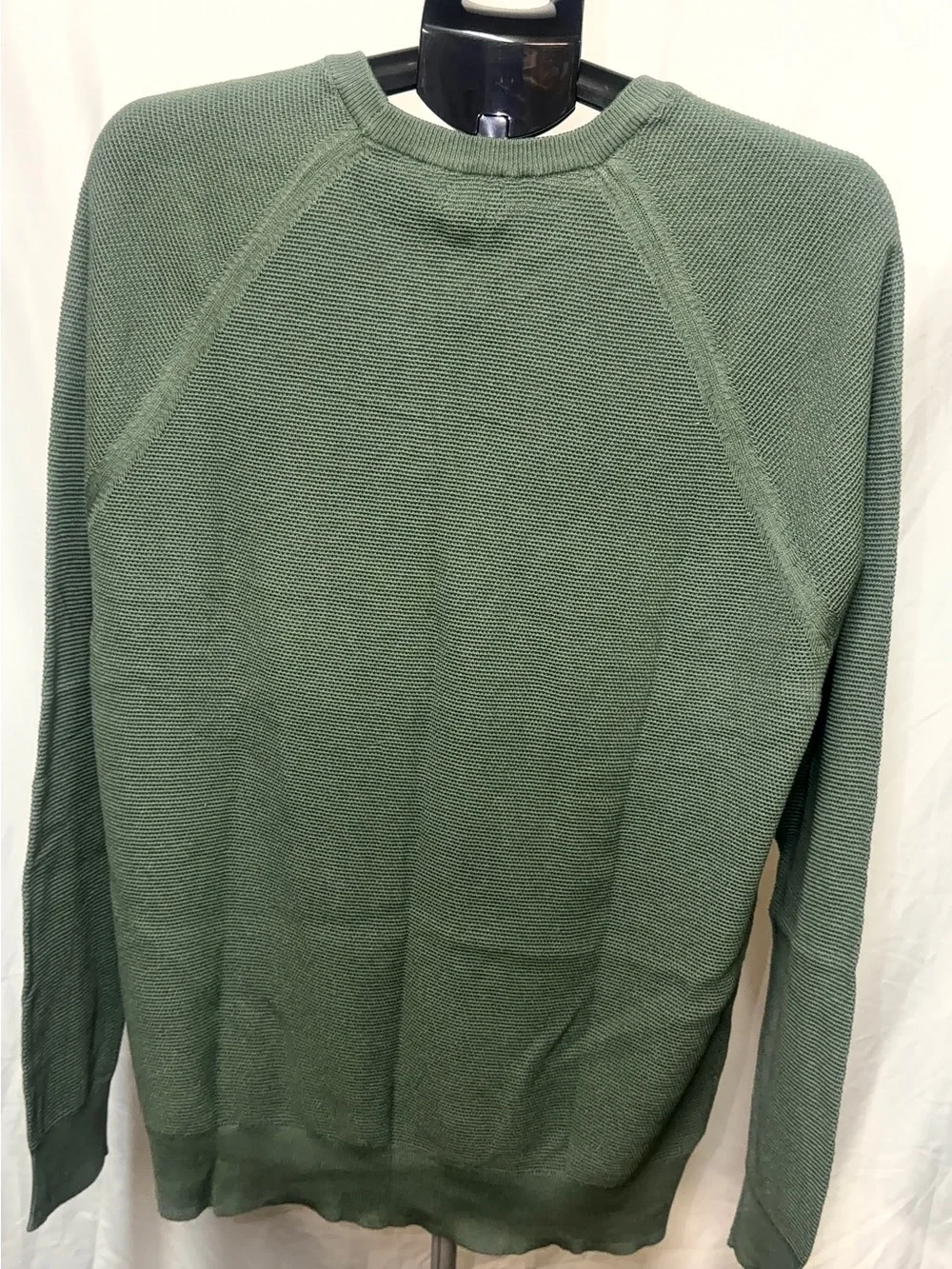 J. Crew Men's Raglan Olive Crewneck Sweater